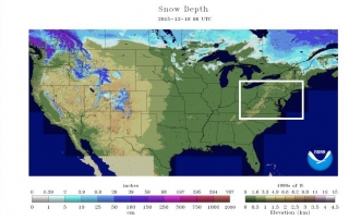 Snow Depth USA Dec10 2015