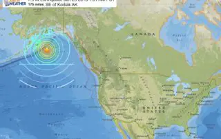 Earthquake 7.9M Map Jan 23 2018 Wide