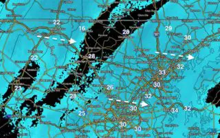 janaury 17 temperatures radar snow morning