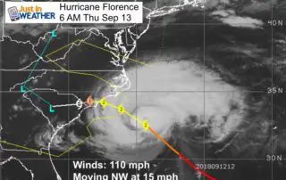 Hurricane Florence September 13 satellite