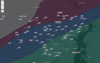 November 15 snow report interactive map