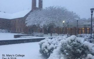 December 10 snow St Marys College
