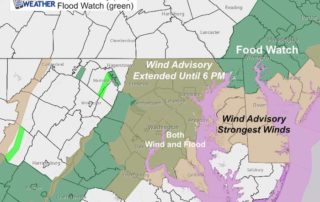 January 24 weather wind advisory flood watch Thursday