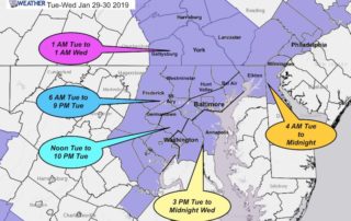 January 28 Winter Weather Advisory for Tuesday
