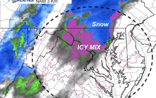 January 28 snow ice radar Tuesday 6 AM