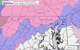February 11 Winter Storm Warning Tuesday