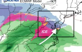 February 13 weather storm snow ice rain Wedensday 1 AM Euro
