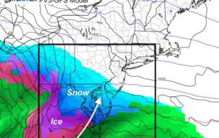 February 7 weather snow ice storm Tuesday FV3 GFS