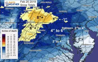 Snow Report February 20 storm Maryland