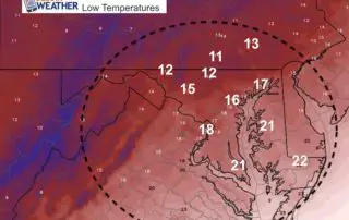 March 5 weather low temperatures Wednesday