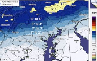 Snowfall Totals March 3 2019 Maryland Pennsylvania