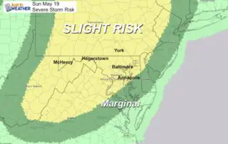 May 19 weather severe storm risk Sunday