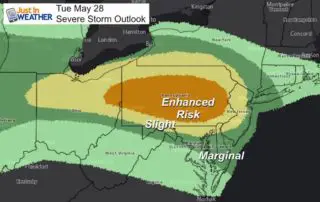 May 27 weather severe storm risk Tuesday