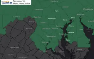 June 18 weather flash flood watch Tuesday
