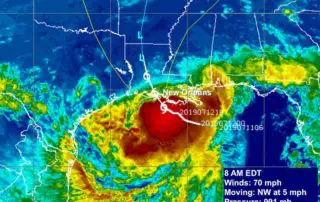 July 1 weather tropical storm barry satellite Saturday morning