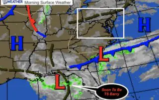 July 10 weather morning surface map