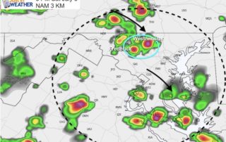 July 6 weather storm radar Saturday 6 PM