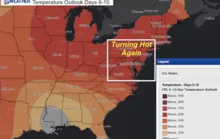 August 15 weather warm temperature outlook
