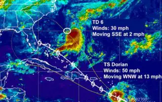 August 27 weather topical storm dorian Tuesday