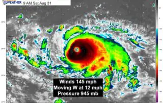 Hurricane Dorian Winds 145 IR Satellite Saturday August 31