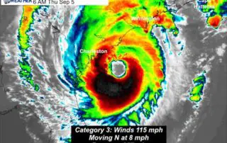 Hurricane Dorian IR Satellite Septmber 5 at 6 AM