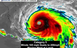 Hurricane Dorian Labor Day Monday Septmber 2 IR Satellite morning