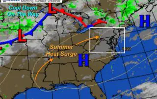 October 1 morning surface weather Tuesday