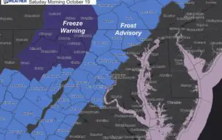 October 28 weather Frost Adviosry Freeze Warning Friday