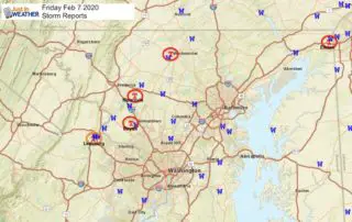 February 7 tornado storm report Maryland