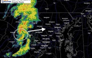 March 3 severe storm radar Maryland 620PM