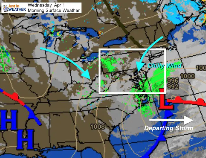 April 1 weather morning surface weather