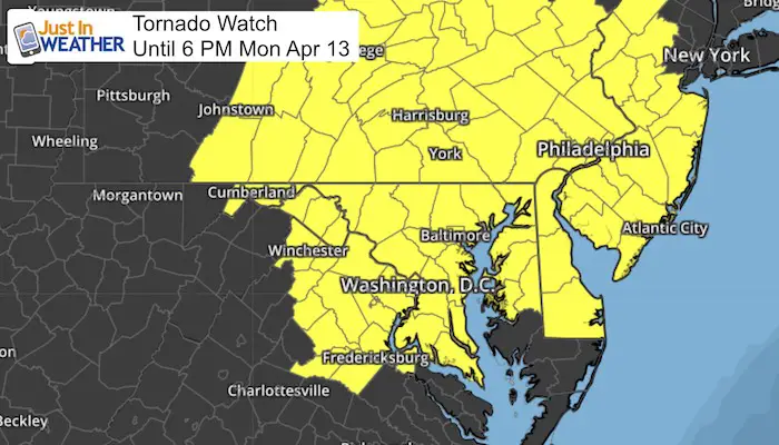 April 13 Tornado Watch severe weather