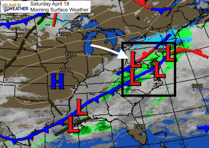 April 18 weather Saturday morning