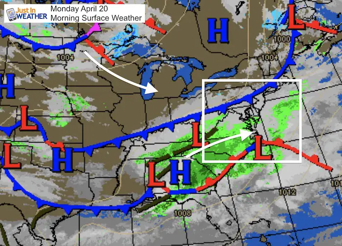 April 20 weather Monday morning
