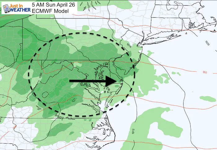 April 24 weather rain storm Sunday 5 AM