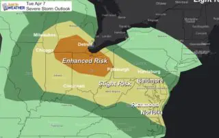 April 7 Severe Storm Risk Tuesday Afternoon