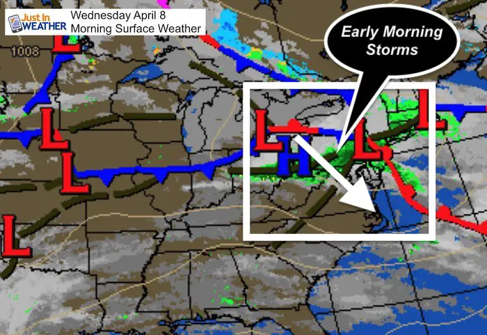 April 8 weather Wednesday Morning
