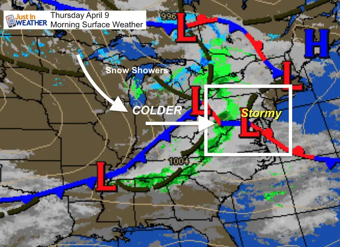 April 9 weather Thursday morning