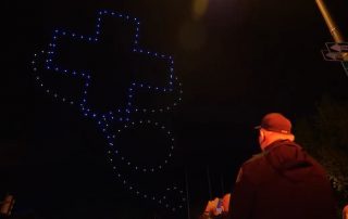 Drone Light Show Philadelphia First Responders Blue Cross