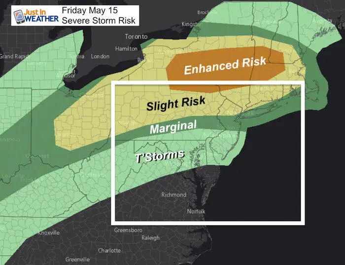 May 15 maryland weather severe storm risk Friday