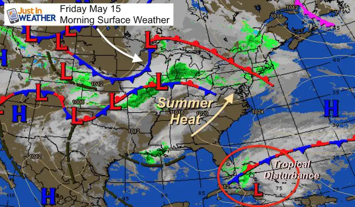 May 15 maryland weather tropical depression Friday morning