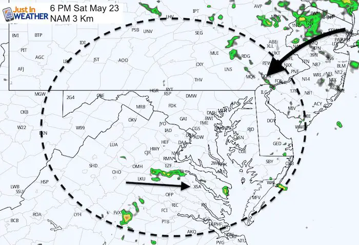 May 23 maryland weather rain storm Saturday 6 PM