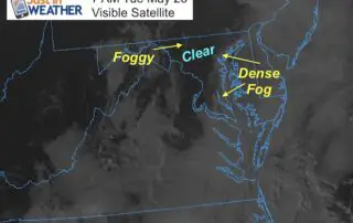 May 26 maryland weather fog visible satellite Tuesday