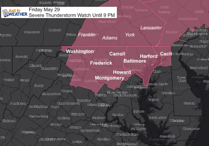 May 29 maryland weather severe thunderstorm watch