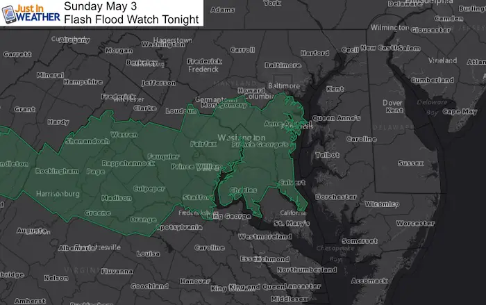 May 3 Flood Watch mayrland weather