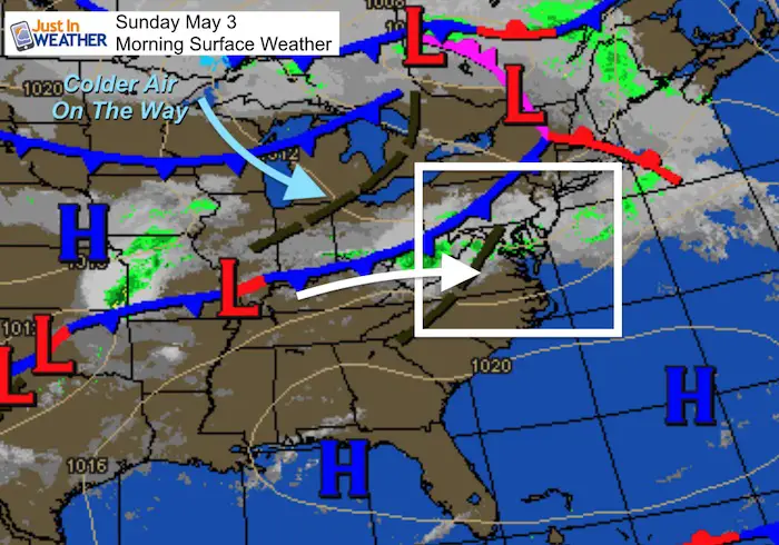 May 3 weather maryland usa Sunday morning