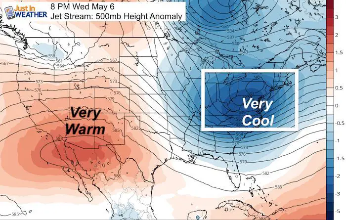 May 4 weather jetstream cool pattern