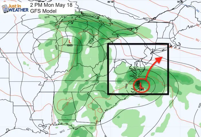 Tropical Depression One Arthur Forecast GFS Model