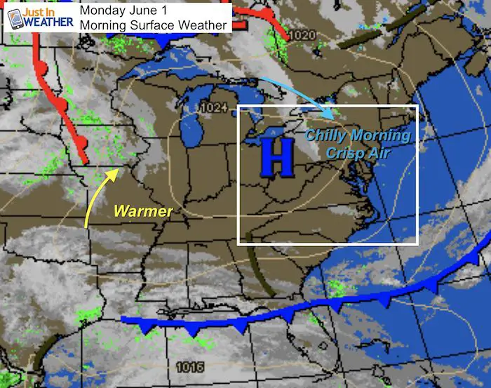 June 1 maryland weather Monday morning