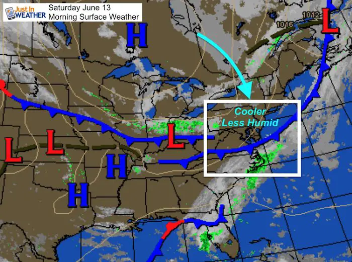 June 13 weather Saturday morning